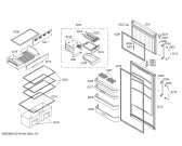 Схема №2 KDN40X60 с изображением Дверь морозильной камеры для холодильной камеры Bosch 00244981
