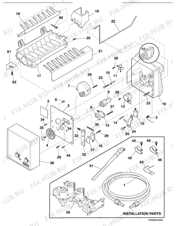 Взрыв-схема холодильника Frigidaire GPSZ25V9DS0 - Схема узла Icemaker