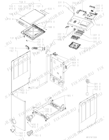 Схема №2 WMTF 722 H C IT с изображением Покрытие для стиральной машины Whirlpool 481010752899