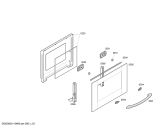 Схема №5 HE4BY55 с изображением Передняя часть корпуса для плиты (духовки) Bosch 00661835