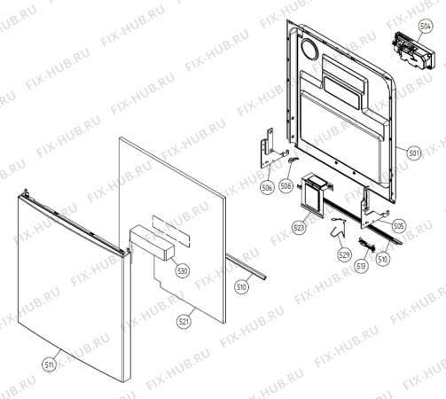 Взрыв-схема посудомоечной машины Gorenje DM 11 Brilliant SE   -White Bi (900001018, DW20.1) - Схема узла 05