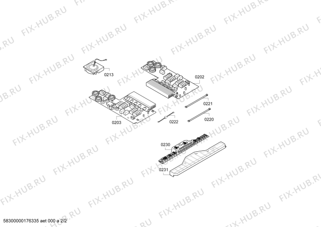 Схема №2 T93I48N2MK IH6.1 - CombiInduction с изображением Стеклокерамика для плиты (духовки) Bosch 00770901
