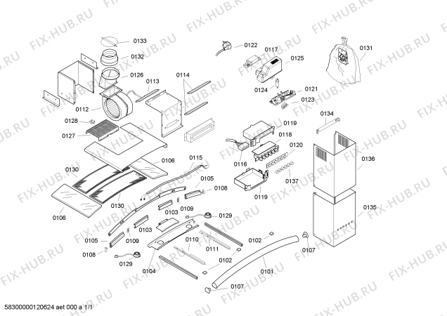 Схема №1 3BD876XP с изображением Переключатель для вытяжки Bosch 00498507
