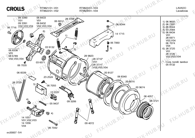 Схема №5 RT9829 с изображением Программная индикация для стиралки Bosch 00068330