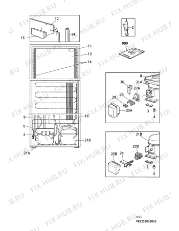 Взрыв-схема холодильника Electrolux ERB34255W - Схема узла C10 Cold, users manual