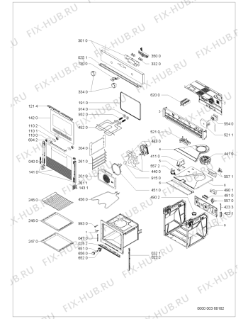 Схема №1 OV C40 S CH 301.230.09 с изображением Дверка для плиты (духовки) Whirlpool 481245059813