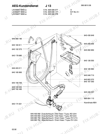 Взрыв-схема стиральной машины Aeg LAV9550 W - Схема узла Hydraulic System 272