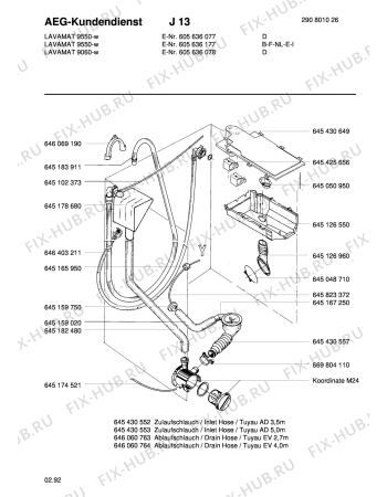 Взрыв-схема стиральной машины Aeg LAV90600 - Схема узла Hydraulic System 272