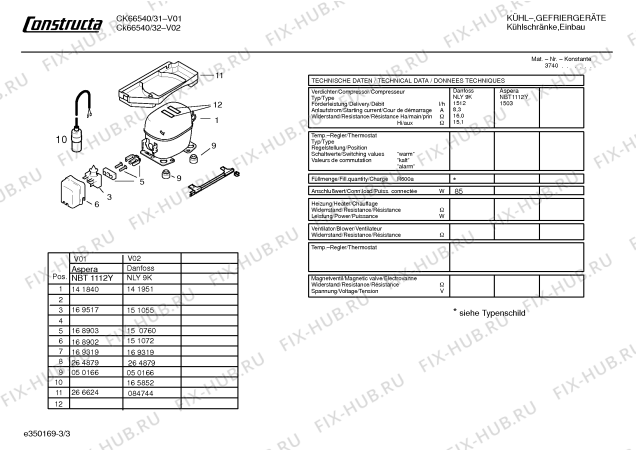 Схема №3 KI26V74 с изображением Инструкция по эксплуатации для холодильной камеры Siemens 00523606