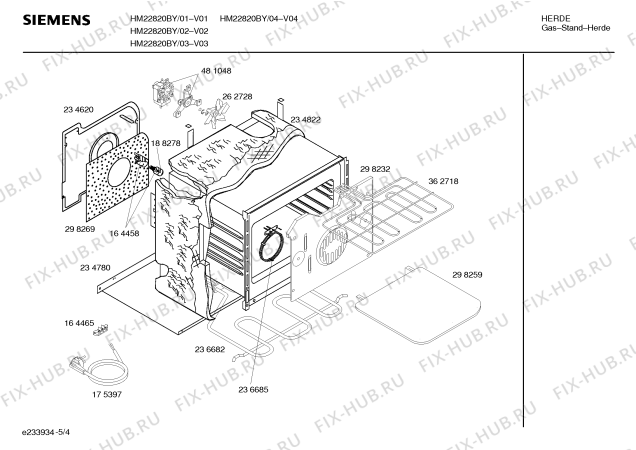 Схема №3 HM22680BY, Siemens с изображением Инструкция по эксплуатации для духового шкафа Siemens 00529734