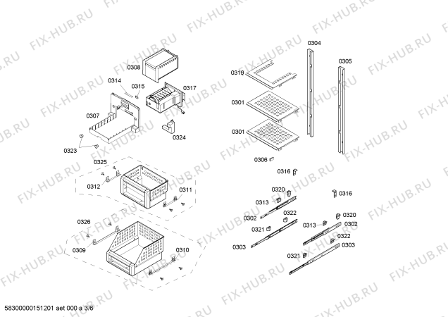 Схема №5 T18ID80NRP с изображением Панель для холодильной камеры Bosch 00701739