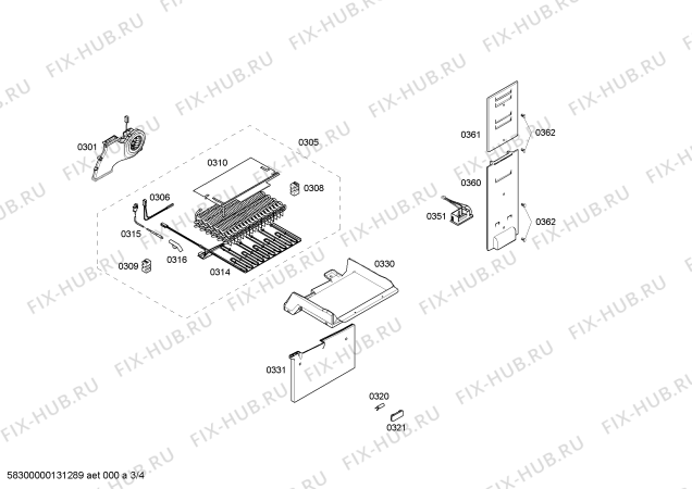 Схема №4 3KFB7615 с изображением Дверь для холодильника Bosch 00246268