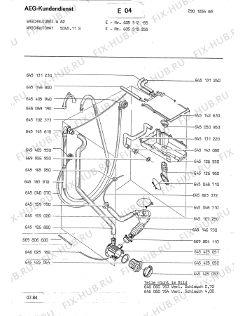 Взрыв-схема стиральной машины Aeg WASCHAUTOMAT W82 - Схема узла Section5