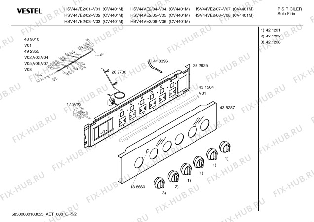 Схема №2 HSV44VE2 VESTEL с изображением Инструкция по эксплуатации для духового шкафа Bosch 00587105