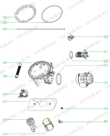 Взрыв-схема посудомоечной машины Gorenje GV53315UK (494281) - Схема узла 06