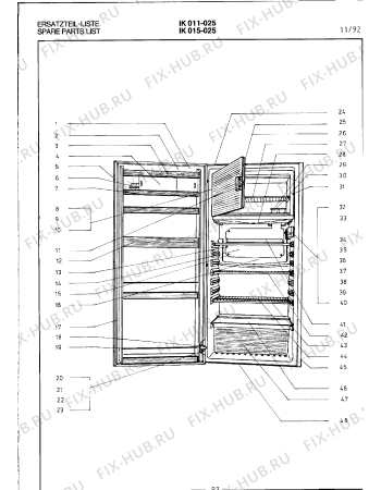 Взрыв-схема холодильника Gaggenau IK011025/1 - Схема узла 02