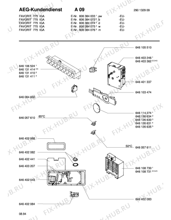 Взрыв-схема посудомоечной машины Aeg FAV775I-W - Схема узла Section1