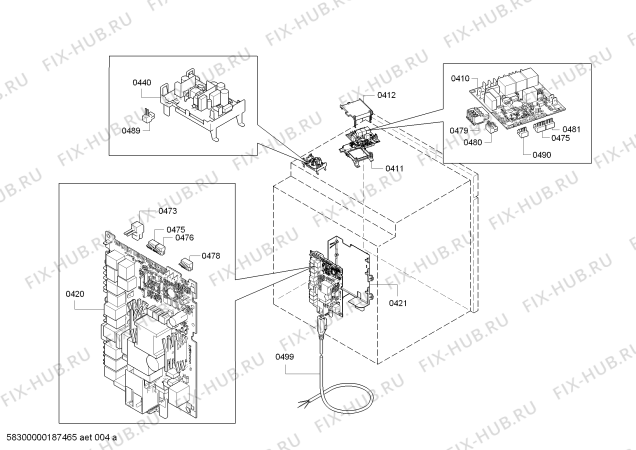 Схема №6 B47FS32H0 с изображением Регулировочный узел для духового шкафа Bosch 10000533