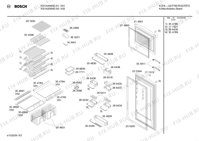 Взрыв-схема холодильника Bosch KSV4200NE - Схема узла 02