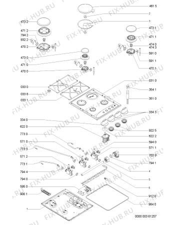 Схема №1 AKM 203 TF с изображением Затычка для плиты (духовки) Whirlpool 481244038957
