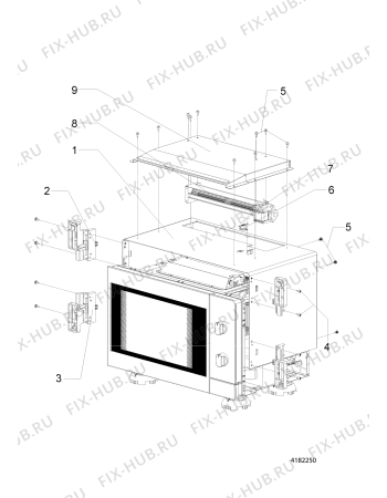 Взрыв-схема плиты (духовки) Hotpoint-Ariston MWA112HA (F049062) - Схема узла