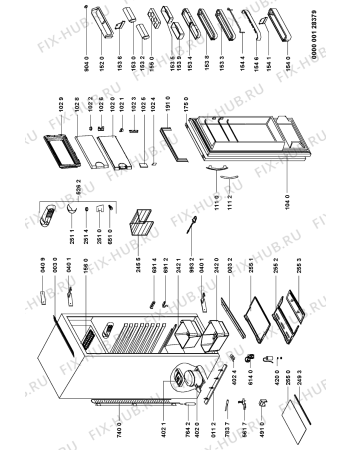 Схема №1 EKD 240/BR с изображением Другое для холодильной камеры Whirlpool 481221778157