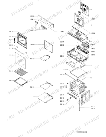 Схема №1 AKL430/AV с изображением Обшивка для плиты (духовки) Whirlpool 481945358651