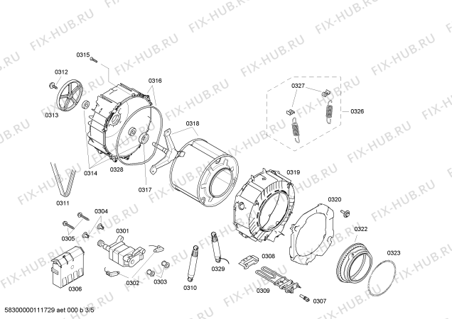 Схема №3 WIQ1633EU serie IQ 1633 с изображением Силовой модуль для стиралки Siemens 00496997