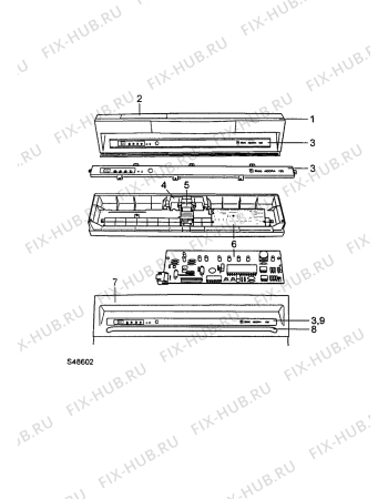 Взрыв-схема посудомоечной машины Aeg FAV4951 i/Weiss - Схема узла Command panel 037