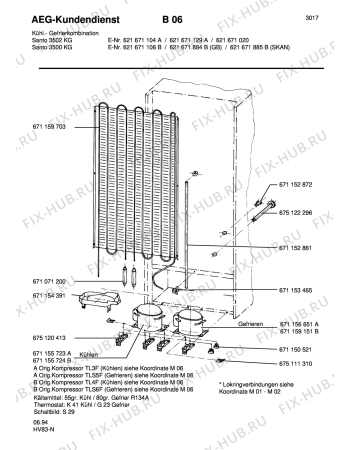 Взрыв-схема холодильника Aeg S3502 KG - Схема узла Refrigerator cooling system