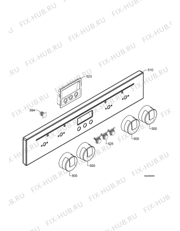 Взрыв-схема плиты (духовки) Electrolux EOD33003X -PILOT - Схема узла Command panel 037