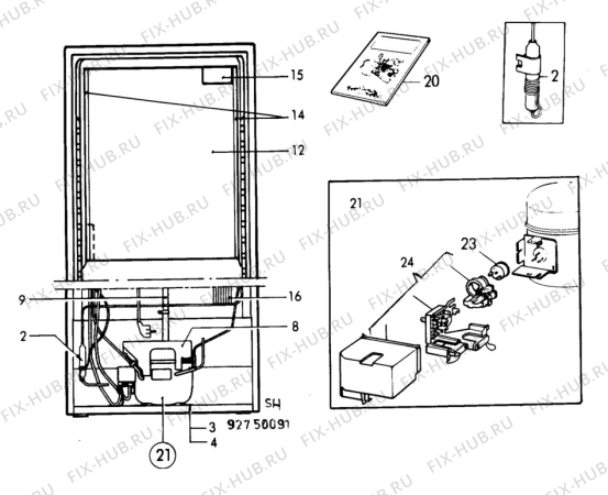 Взрыв-схема холодильника Electrolux ER3818C - Схема узла C10 Cold, users manual