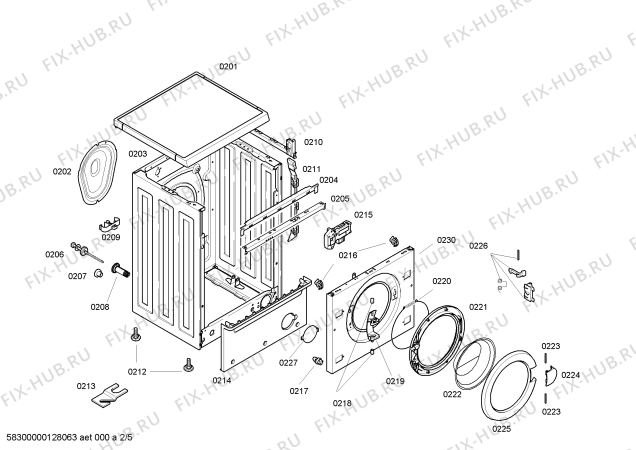 Схема №5 4TE851A с изображением Панель управления для стиралки Bosch 00667775