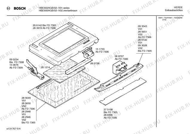 Схема №4 HBE602AGB с изображением Хомут для электропечи Bosch 00066239