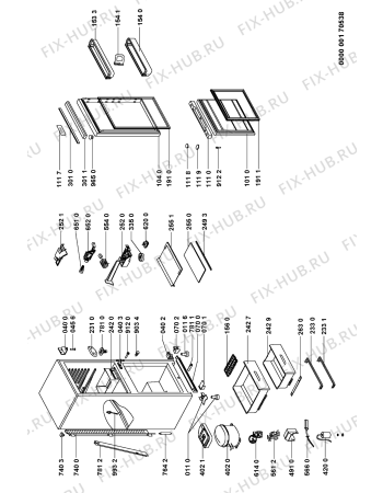 Схема №1 CZE 296A/AL с изображением Уплотнение для холодильной камеры Whirlpool 481246688939