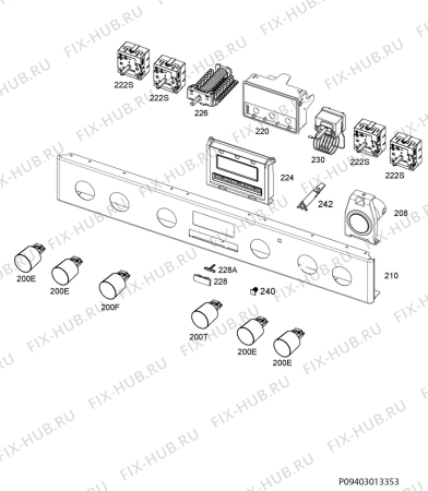 Схема №1 47056IU-WN с изображением Переключатель для плиты (духовки) Aeg 5618219108