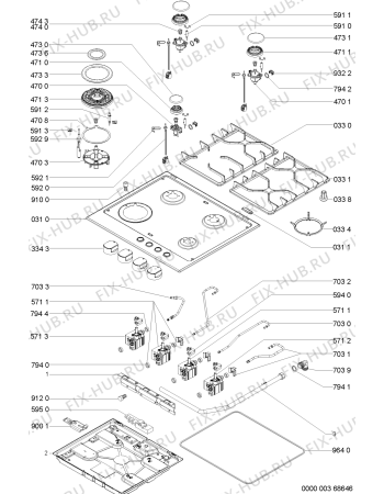 Схема №1 AKT 699/WH с изображением Втулка для электропечи Whirlpool 481244039744