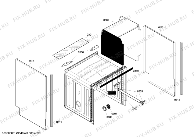 Схема №5 SE55F550EU с изображением Переключатель для посудомойки Siemens 00621349