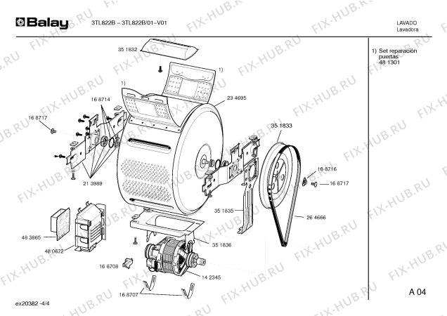 Схема №4 CR61010 VIVA C100 с изображением Клапан для стиралки Bosch 00168705