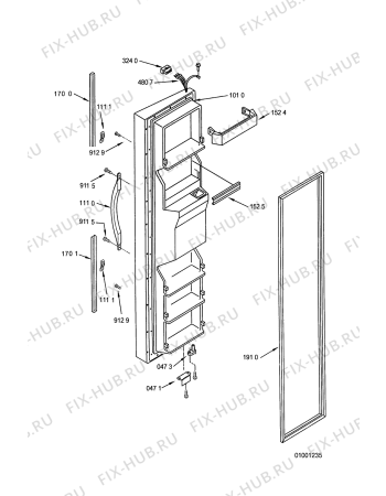 Схема №11 ART 749 SSFC с изображением Изоляция для холодильника Whirlpool 481232518013