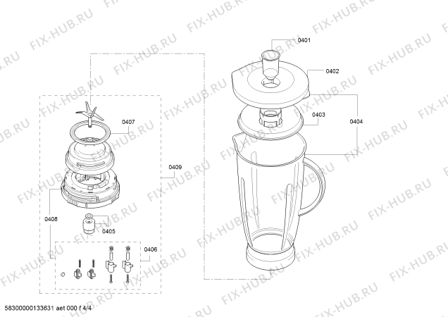 Схема №4 MK8TU11 Turmix varioTronic Professional с изображением Инструкция по эксплуатации для кухонного измельчителя Bosch 00725305