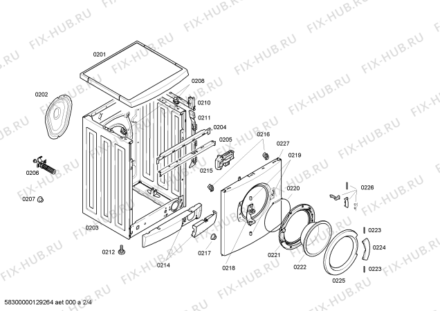 Схема №4 WM08E411IT с изображением Панель управления для стиралки Siemens 00662455