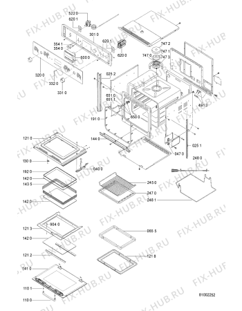 Схема №2 AKZ 390 WH с изображением Дверца для плиты (духовки) Whirlpool 481245058683