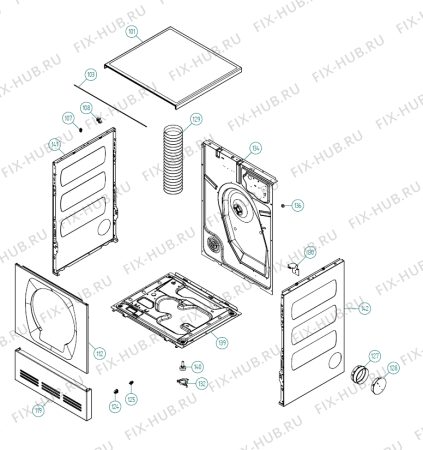 Схема №4 STR533 - SB8564   -White (900002550, TD25.3) с изображением Декоративная панель для стиралки Gorenje 270893