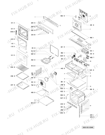 Схема №1 ELZE 3498 SW с изображением Панель для электропечи Whirlpool 481945358994