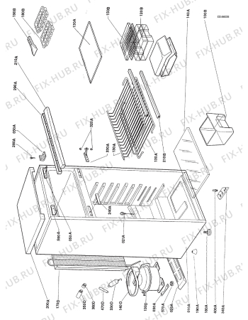 Взрыв-схема холодильника Friac KK2607-2DA - Схема узла Section 1