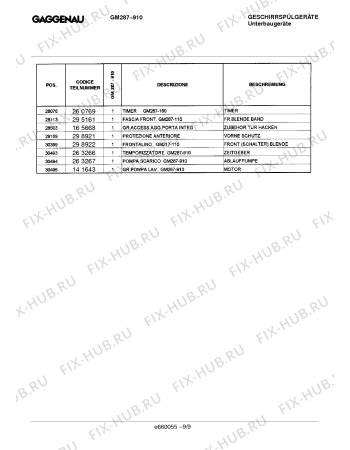 Схема №6 GM287910 с изображением Фильтр для посудомойки Bosch 00263264