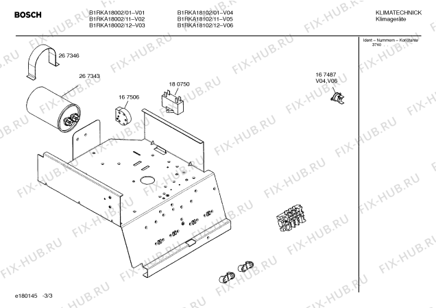 Взрыв-схема кондиционера Bosch B1RKA18102 - Схема узла 03