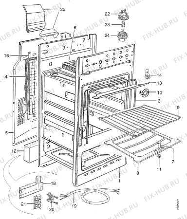 Взрыв-схема комплектующей Zanussi ZC4410W3 - Схема узла Section 6