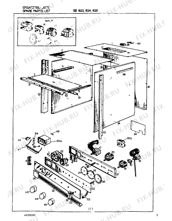 Взрыв-схема плиты (духовки) Gaggenau EE628504 - Схема узла 04